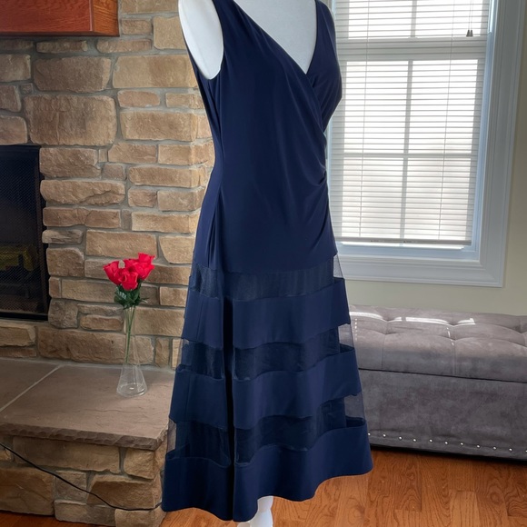 LAUREN-RALPH LAUREN~Tulle-Panel Cocktail Dress-NWT - Picture 2 of 8